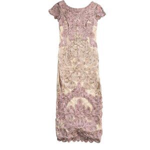 NEW Anthropologie BLDN JS Collection Santiago Soutache Lace Midi Ombre Dress 6